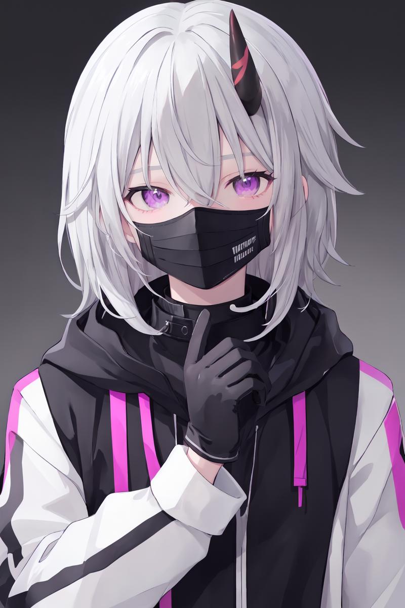 08889-4161412418-hood up, single horn, horns, 1boy, gloves, solo, male focus, black gloves, purple eyes, hood, looking at viewer, hair between ey.png